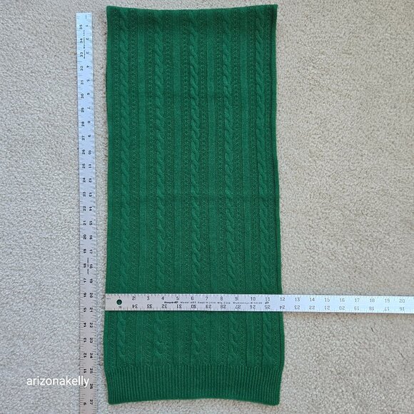 Pendleton Accessories - NWOT Pendleton Cashmere Cable Knit Scarf Green
